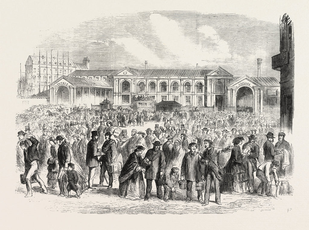 Detail of View of British Excursionists to Paris: Excursionists Leaving the Paris Station of the Great Northern Railway by Anonymous
