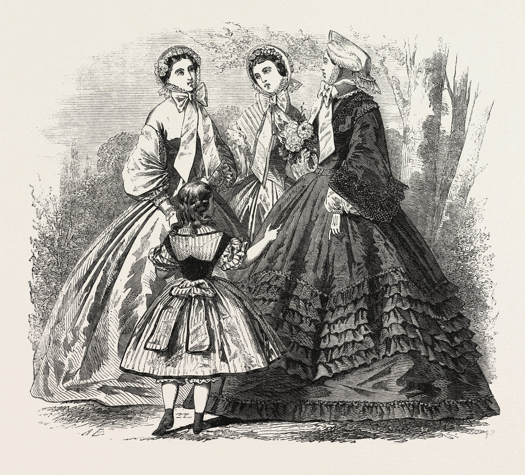 Detail of Paris Fashions for June 1861 by Anonymous