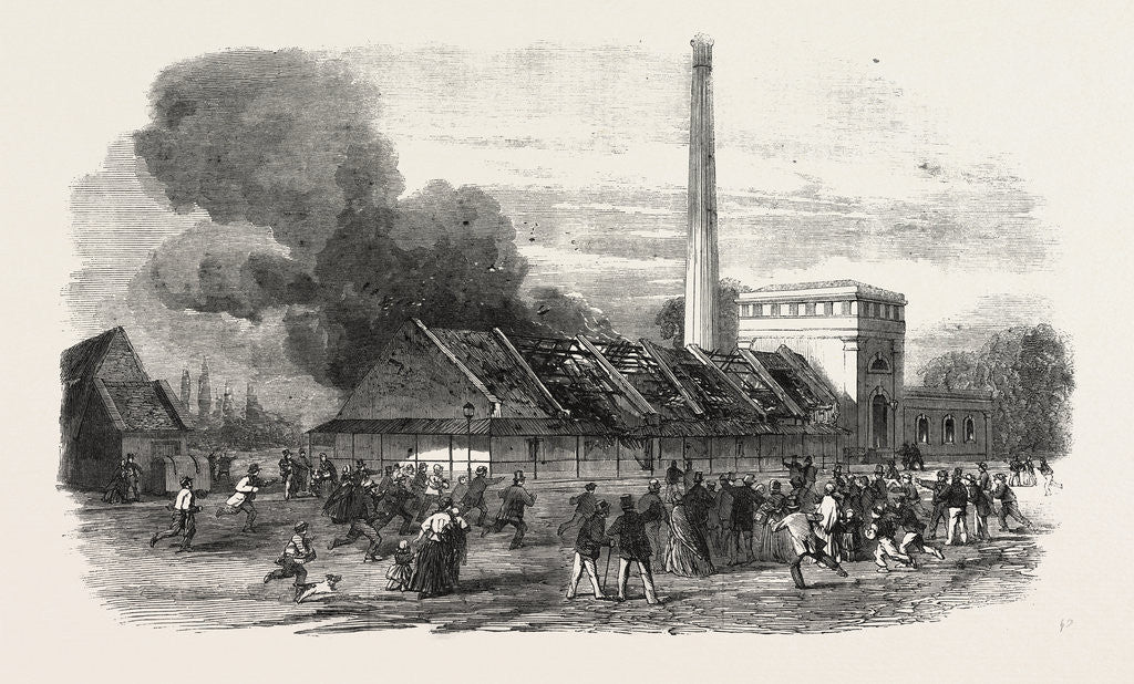 Detail of Explosion at the Government Gunpowder-Works Near Waltham: The Powder-Mills after the Explosion by Anonymous