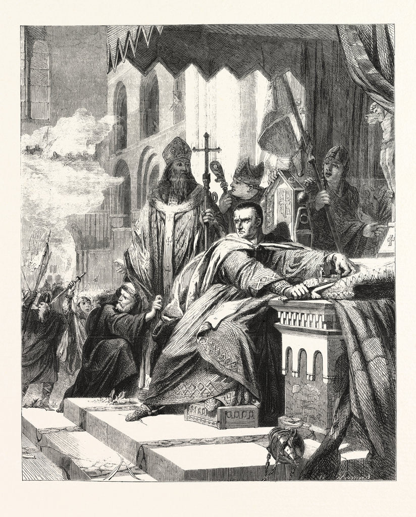 Detail of The Coronation of William the Conqueror, Exhibited at the Society of Arts. by Anonymous