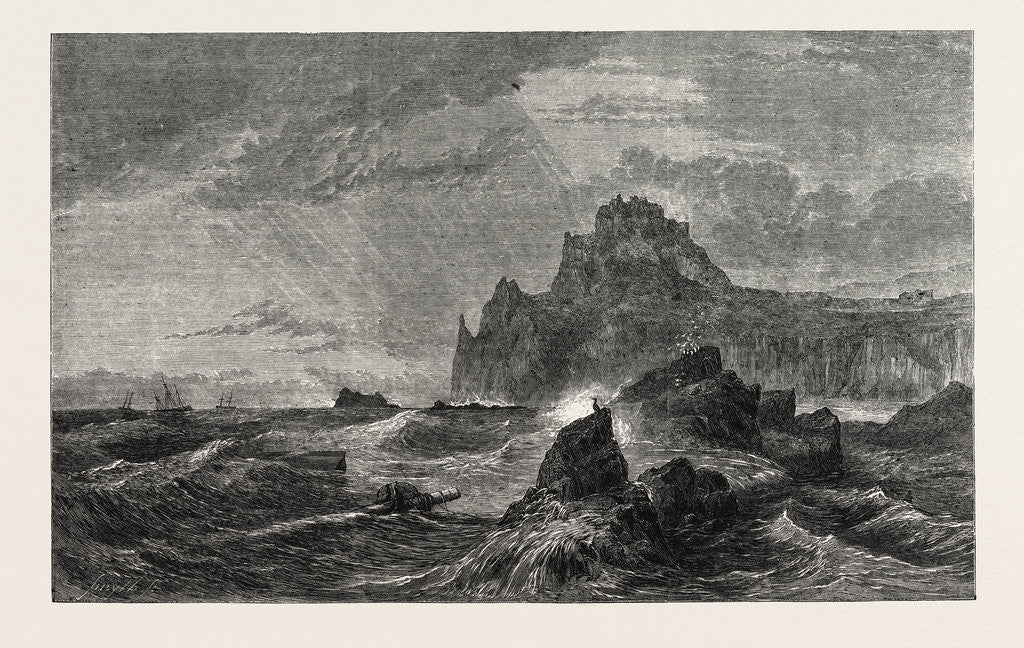 Detail of Mont Orgueil Castle Jersey, in the Exhibition of the Old Water-Colour Society by Anonymous