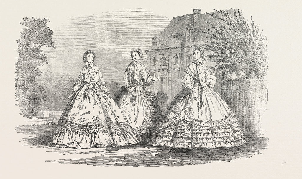 Detail of Paris Fashions for July 1861 by Anonymous
