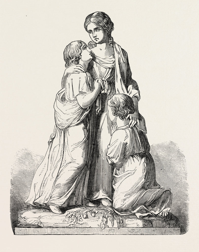 Detail of Group for the School of Industry for Female Orprhans Grove Road St. John's Wood, from the Exhibition of the Royal Academy by Anonymous