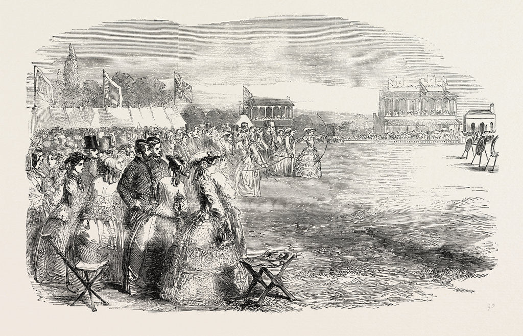 Detail of Grand National Archery Meeting on the Race- Ground Shrewsbury by Anonymous