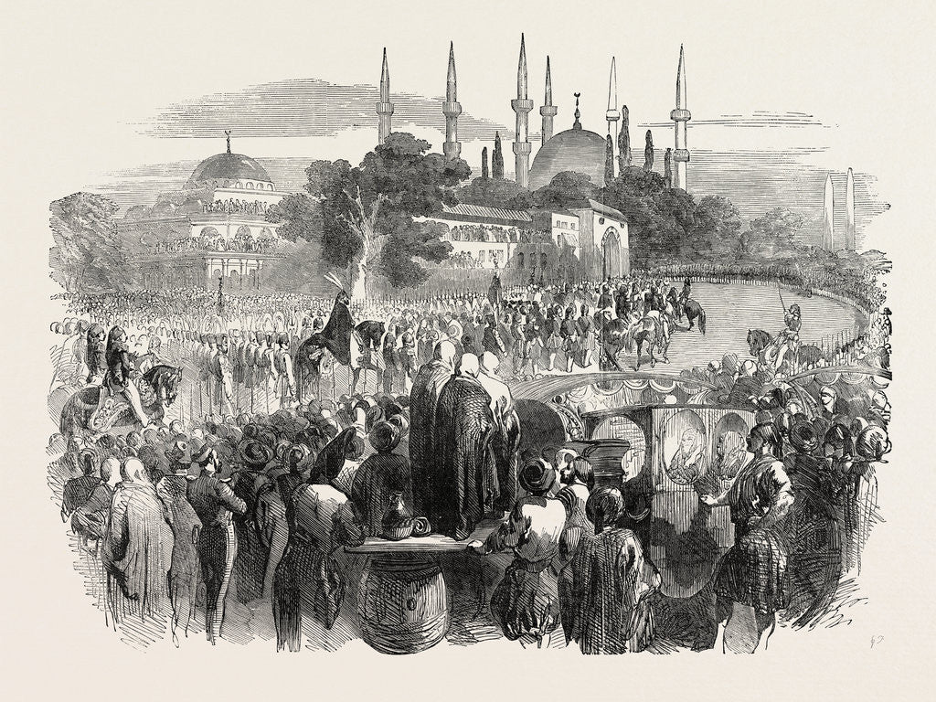 Detail of Procession of the Sultan at the Festival of the Bairam Constantinople Istanbul 1854 by Anonymous