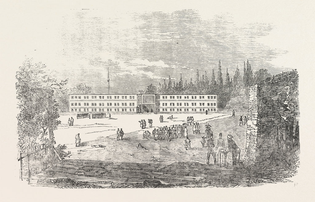 Detail of Barracks of Cassim Pacha in Constantinople Istanbul 1854 by Anonymous