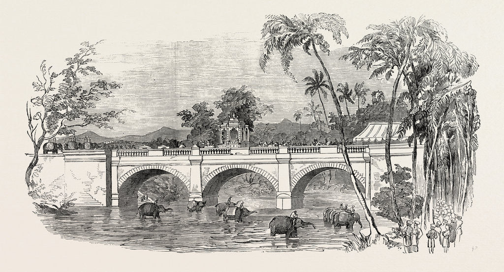 Detail of Opening of a New Bridge at Travancore. The Rajah's State Procession India 1854 by Anonymous