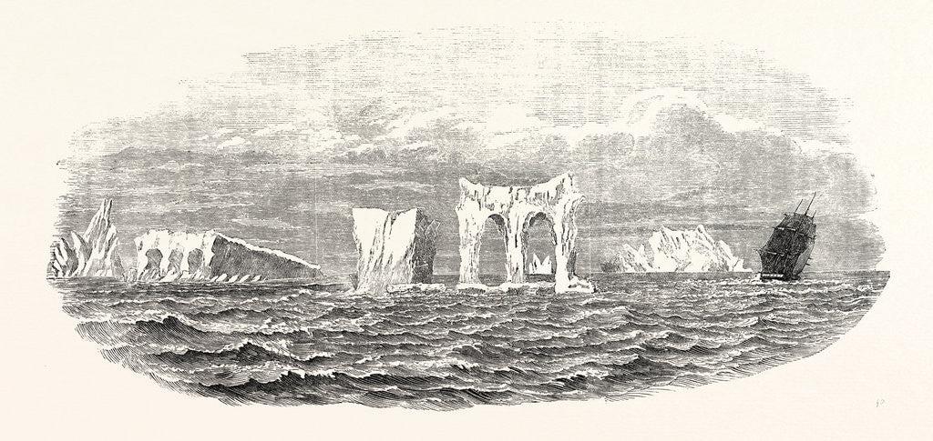 Detail of Passage of the Ship Medway Through Icebergs on Her Homeward Voyage from Melbourne 1854 by Anonymous