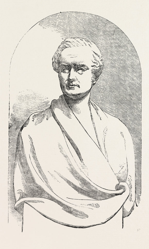 Detail of Marble Bust of the Late Sir Robert Peel. by Anonymous