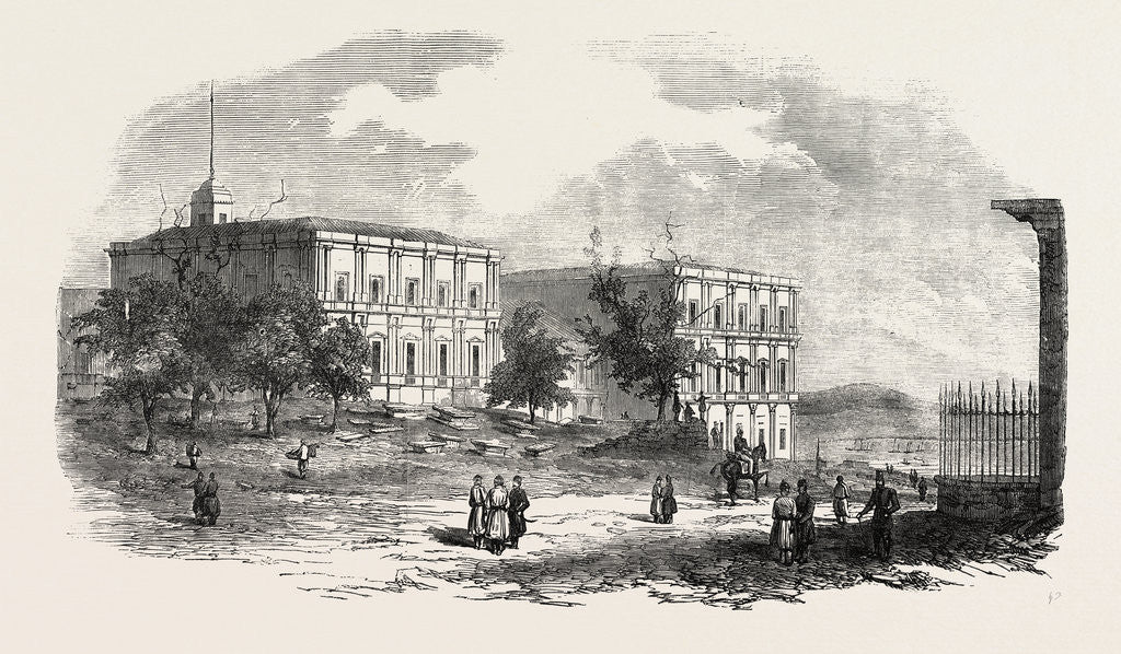 Detail of The French Military Barracks Outside Pera 1854 by Anonymous