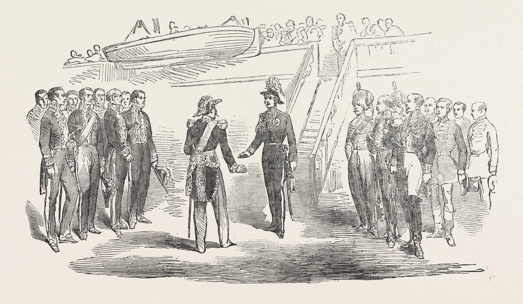 Detail of The Meeting of His Royal Highness Prince Albert and the Emperor of the French at Boulogne 1854 by Anonymous