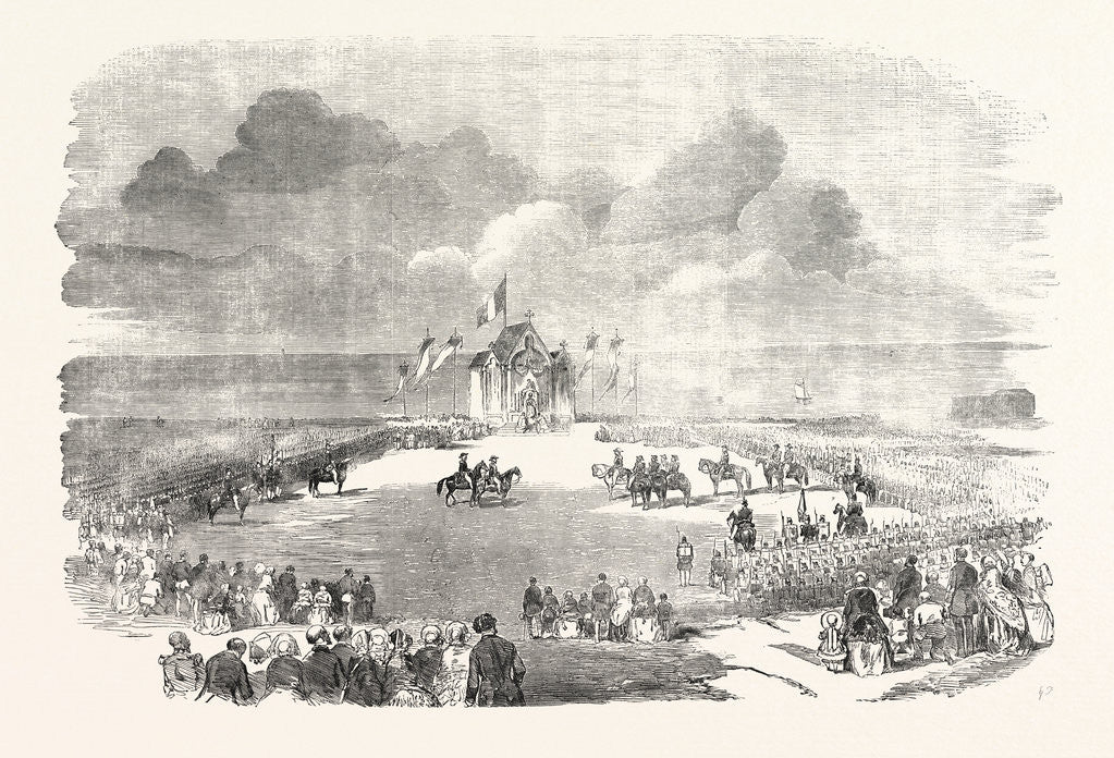 Detail of The Grand Military Mass at the Camp at Honvault Near Boulogne 1854 by Anonymous
