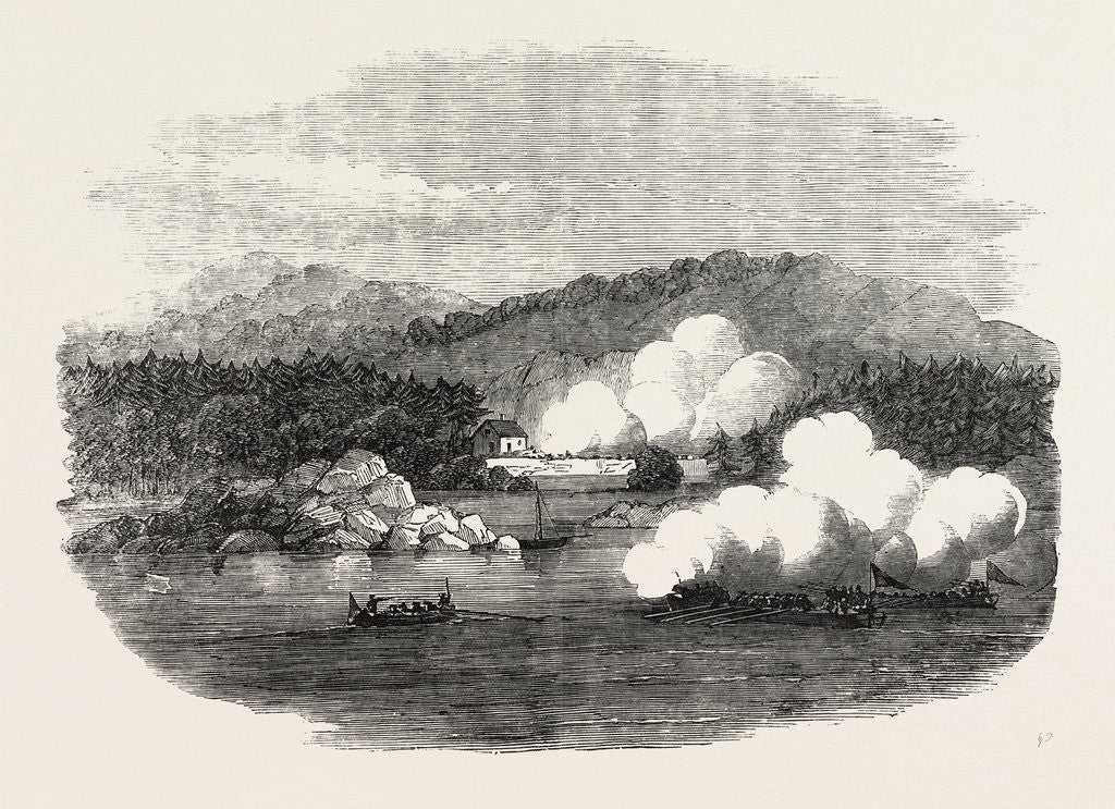 Detail of Boat Attack by H.M.S. Gorgon on One of the Aland Isles by Anonymous