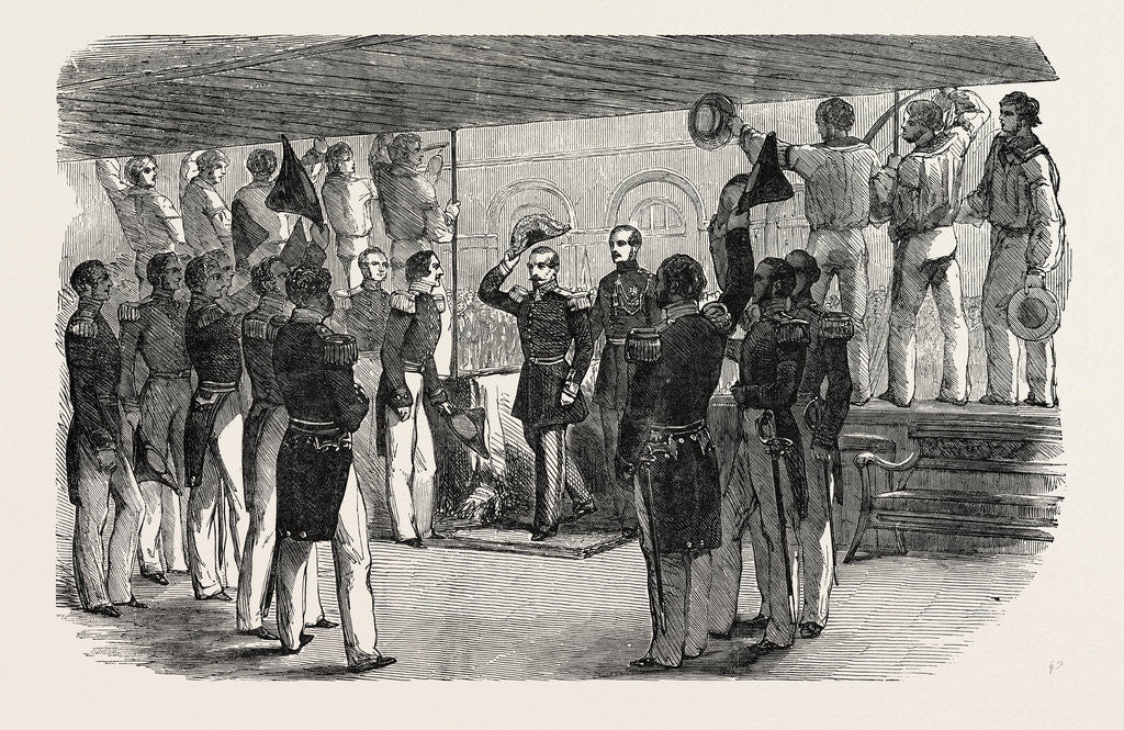 Detail of Visit of the Emperor of the French to the Royal Yacht at Boulogne 1854 by Anonymous