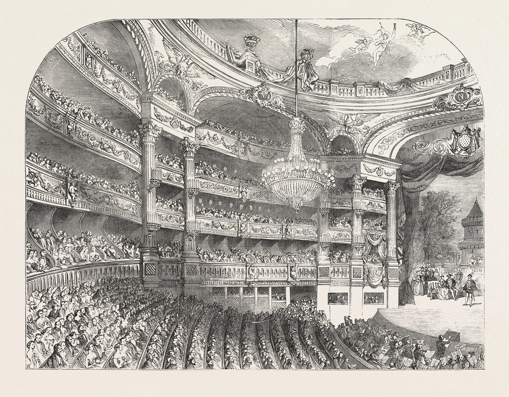 Detail of Interior of the Grand Opera-House at Paris France 1854 by Anonymous