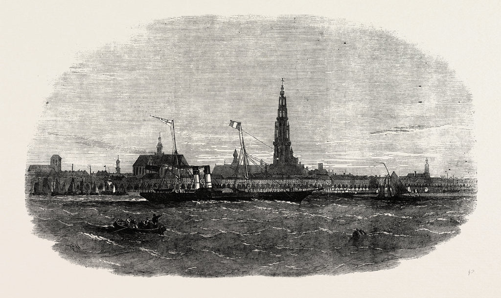 Detail of New Route to Belgium: The Aquila Steamship Leaving Antwerp 1854 by Anonymous