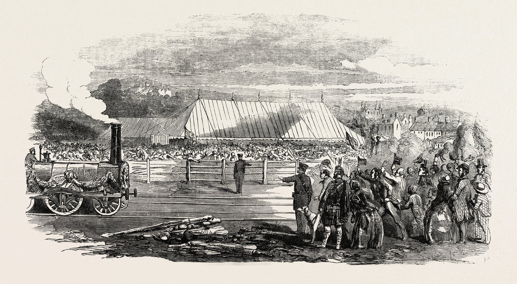 Detail of Opening of the Great North of Scotland Railway the Huntly Station 1854 by Anonymous