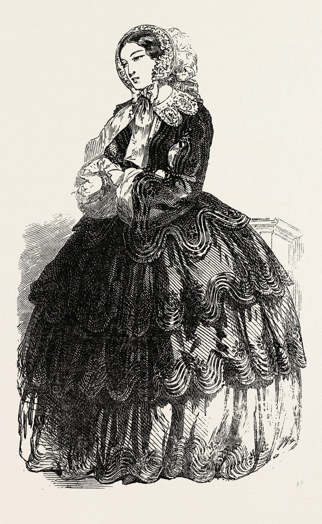 Detail of Paris Fashions for October 1854 by Anonymous