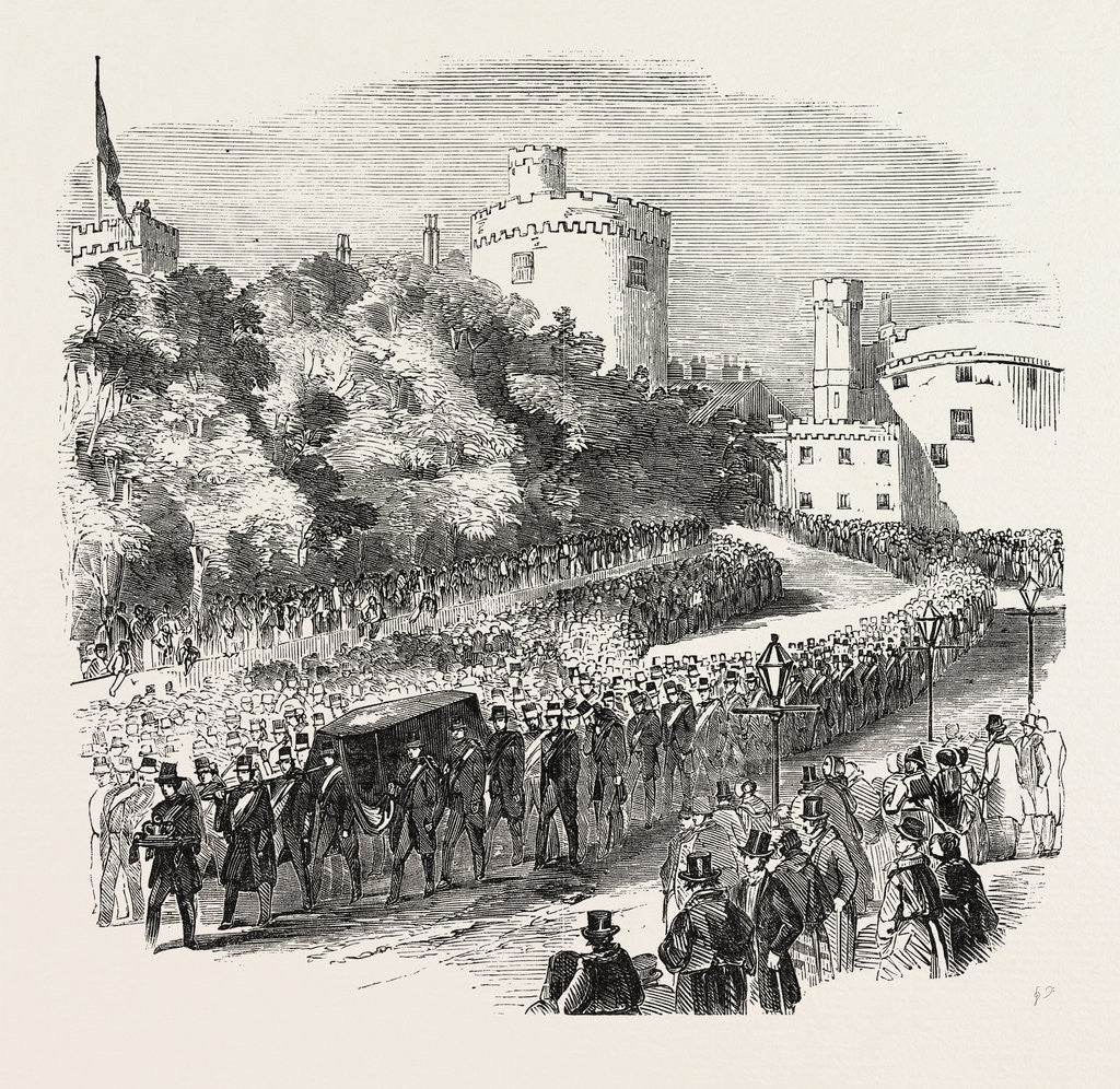 Detail of Funeral of the Late Marquis of Ormonde. The Procession Leaving Kilkenny Castle 1854 by Anonymous