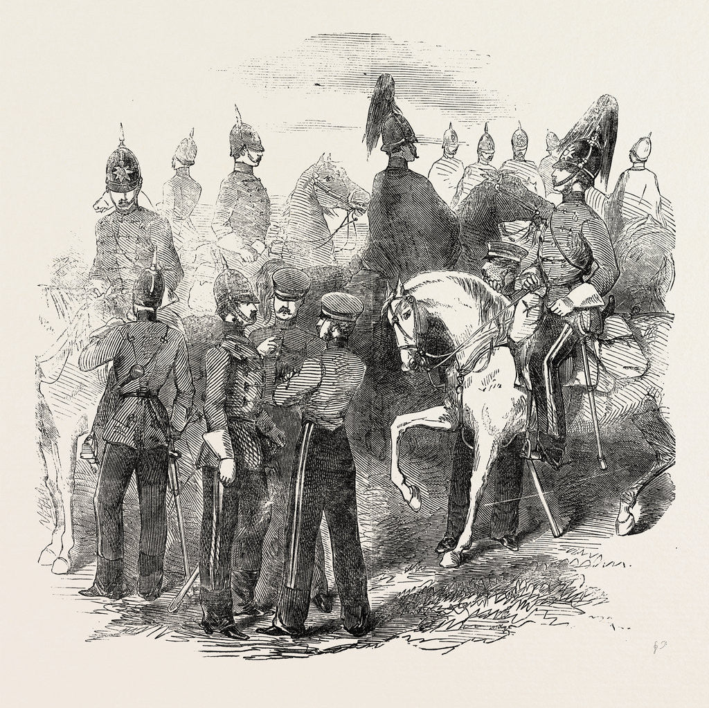 Detail of New Cavalry Corps: The Mounted Staff 1854 by Anonymous