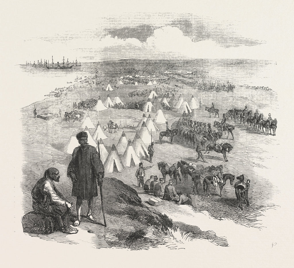 Detail of The Crimean War: The Battle on the Alma: English Encampment on the Coast Near Toula in the Crimea 1854 by Anonymous