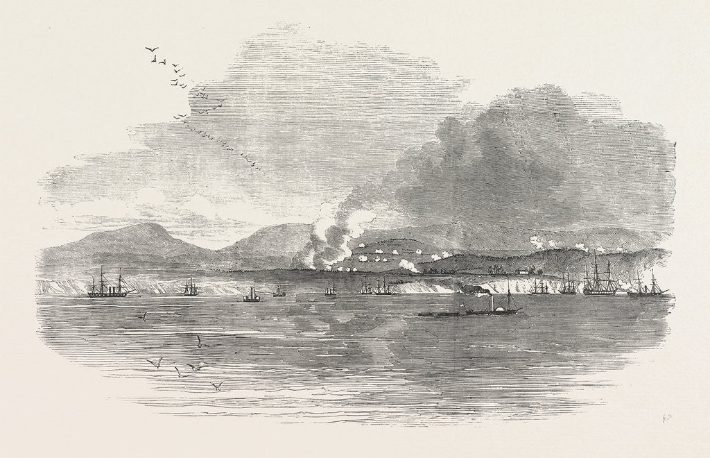 Detail of The Crimean War: The Battle of the Alma: Sketched from the Deck of the Star of the South 1854 by Anonymous