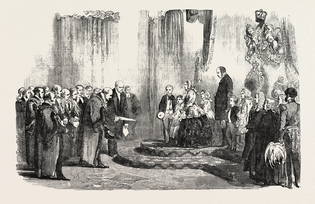 Detail of Her Majesty's Visit to Hull and Grimsby: Presentation of Addresses to Her Majesty at the Station Hotel Hull 1854 by Anonymous
