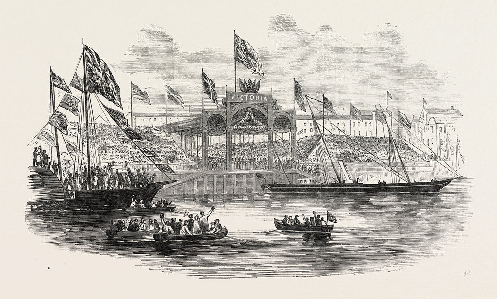 Detail of Her Majesty's Visit to Hull and Grimsby: Embarkation of Her Majesty at Hull 1854 by Anonymous