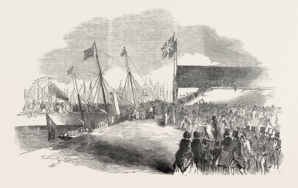 Detail of Her Majesty's Visit to Hull and Grimsby: Her Majesty Landing at Grimsby 1854 by Anonymous