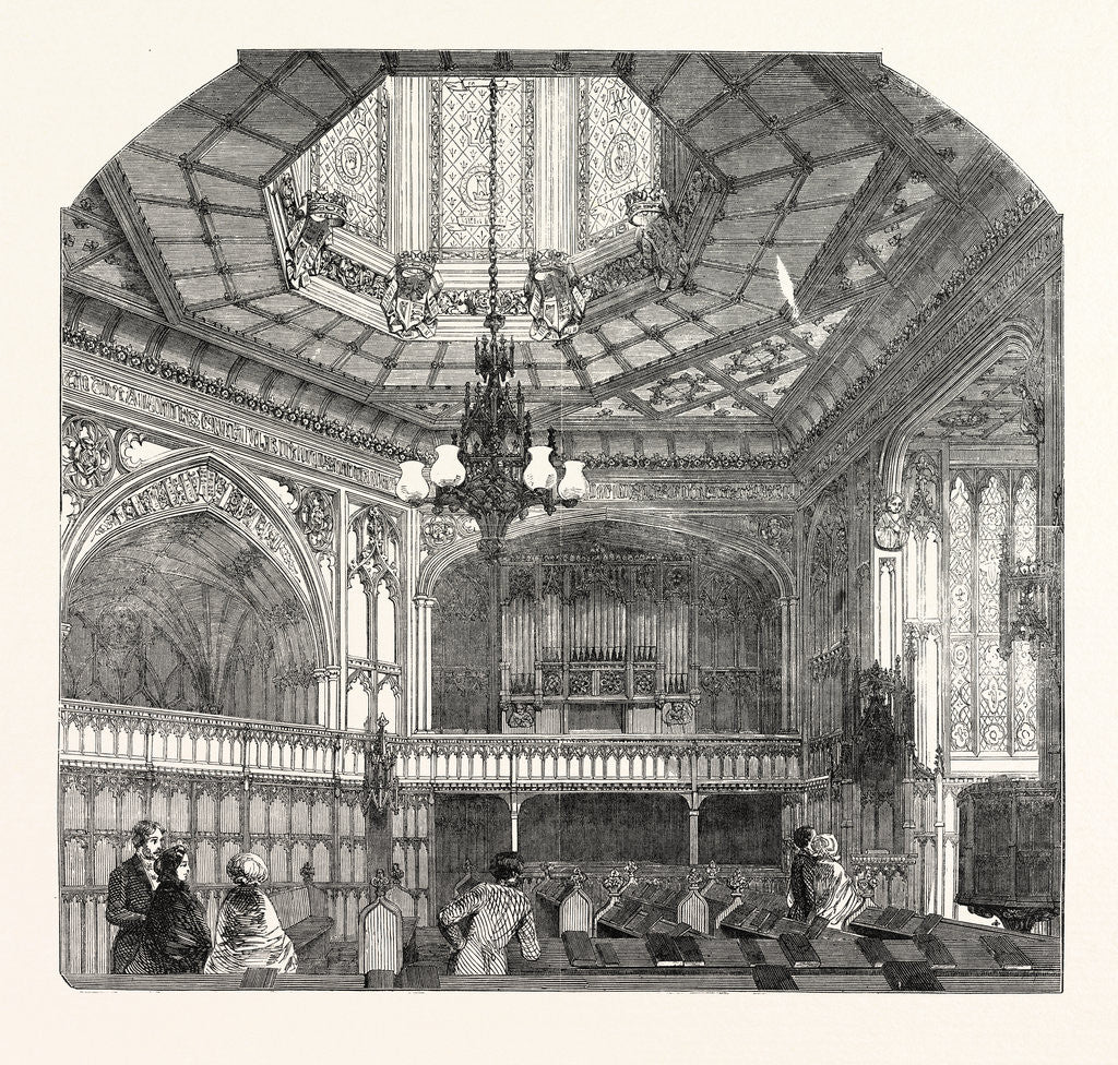 Detail of The Chapel Royal Windsor Castle 1854 by Anonymous