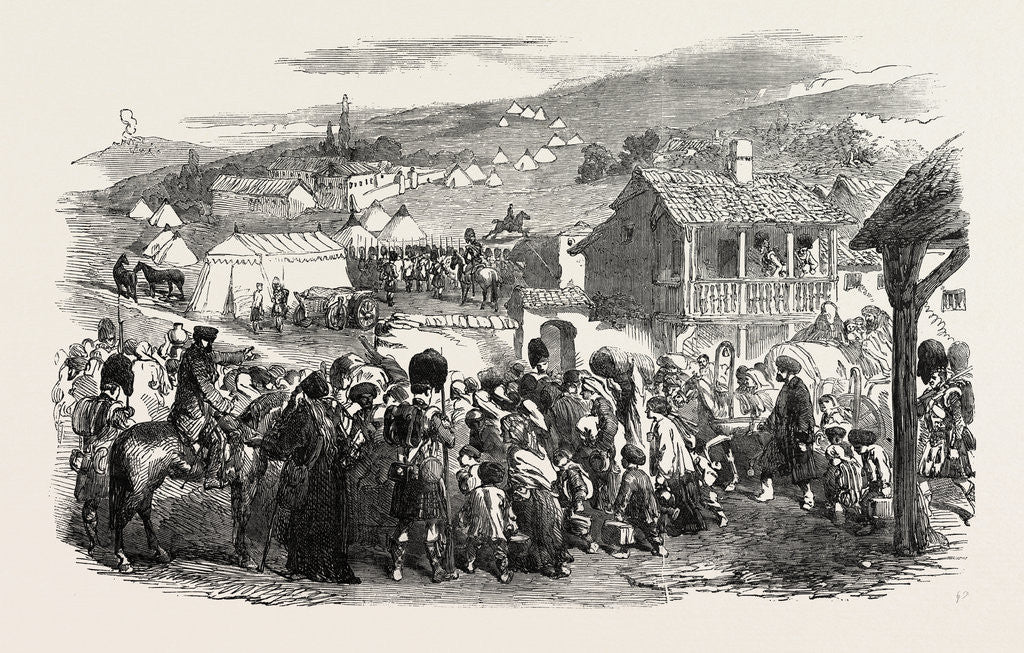 Detail of The Crimean War: The Inhabitants Leaving Balaclava by Order of Lord Raglan 1854 by Anonymous