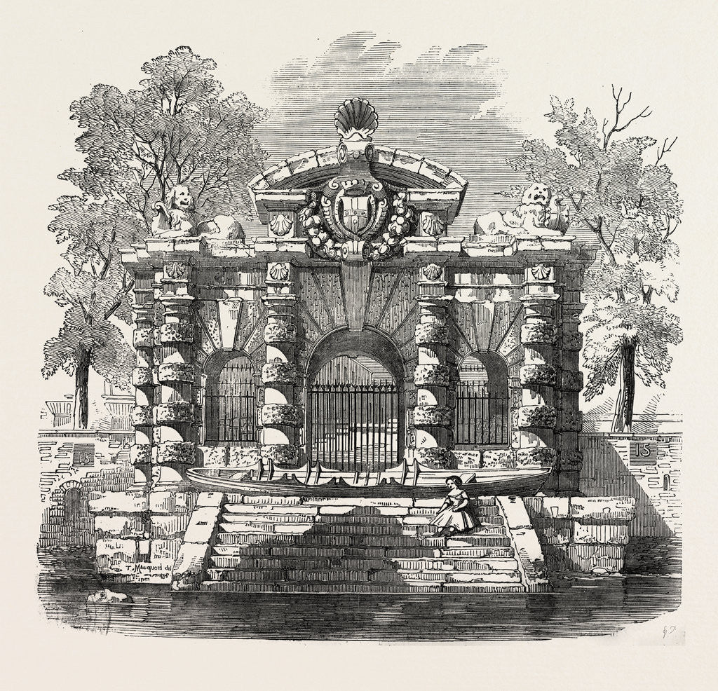 Detail of The Water-Gate of York House Buckingham Street Strand London 1854 by Anonymous