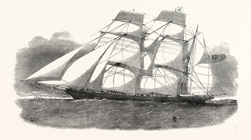 Detail of The Sunderland Clipper Barque Flying Dragon 1854 by Anonymous