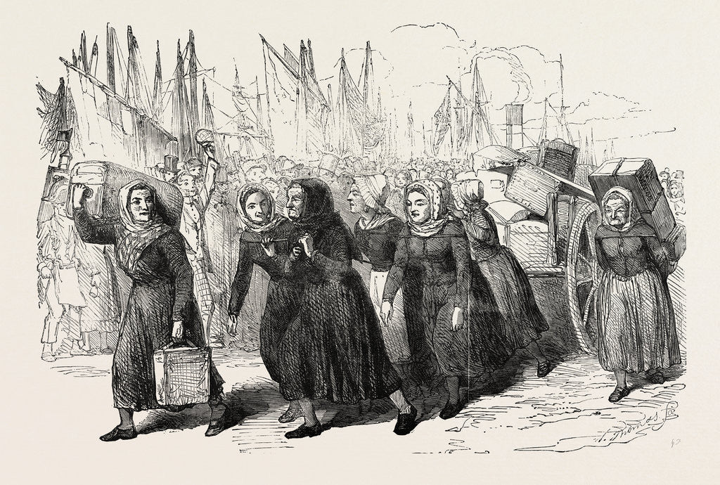 Detail of Boulogne Fishwomen Carrying the Luggage of the Nurses for the East 1854 by Anonymous
