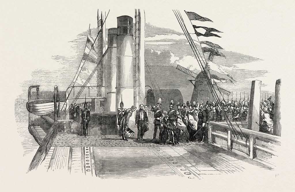 Detail of The King of Denmark Visiting Mr. Peto on Board the Cygnus. 1854 by Anonymous