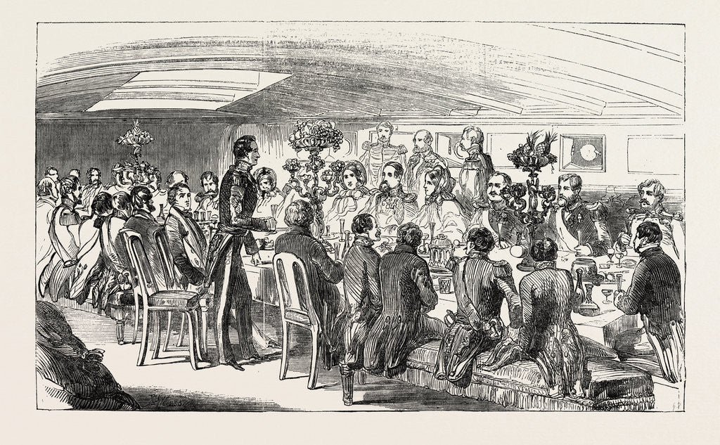 Detail of The King of Denmark Dining on Board the Cygnus. 1854 by Anonymous