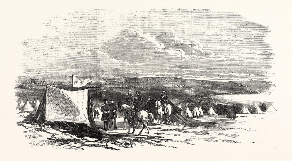 Detail of The Crimean War: The Siege of Sebastopol: Camp of General Sir De Lacy Evans Upon the Heights of Sebastopol 1854 by Anonymous