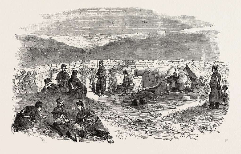 Detail of The Crimean War: The Siege of Sebastopol: Gordon's Attack with a Lancaster Gun 1854 by Anonymous
