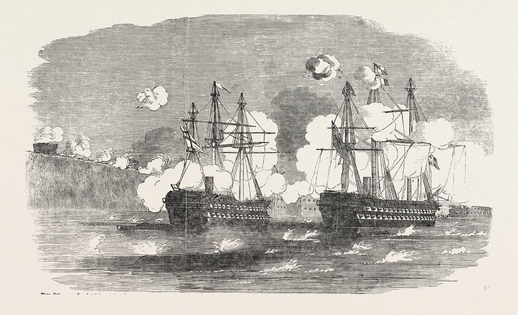 Detail of The Crimean War: The Agamemnon and Sanspareil Attacking Sebastopol 1854 by Anonymous