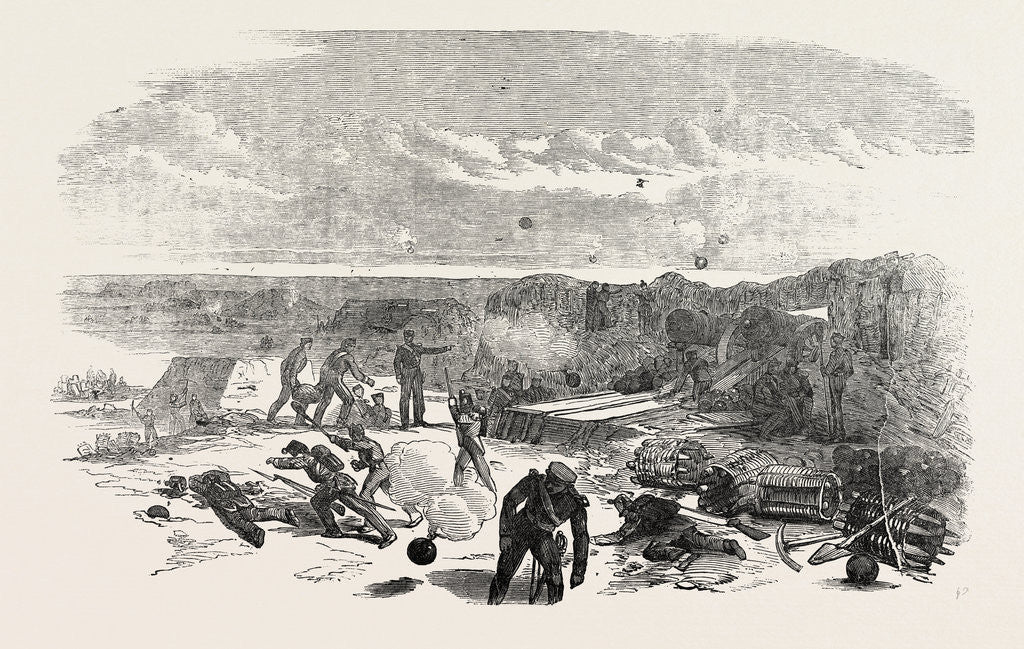 Detail of The Crimean War: Opening of the Bombardment of Sebastopol Chapman's Battery 1854 by Anonymous