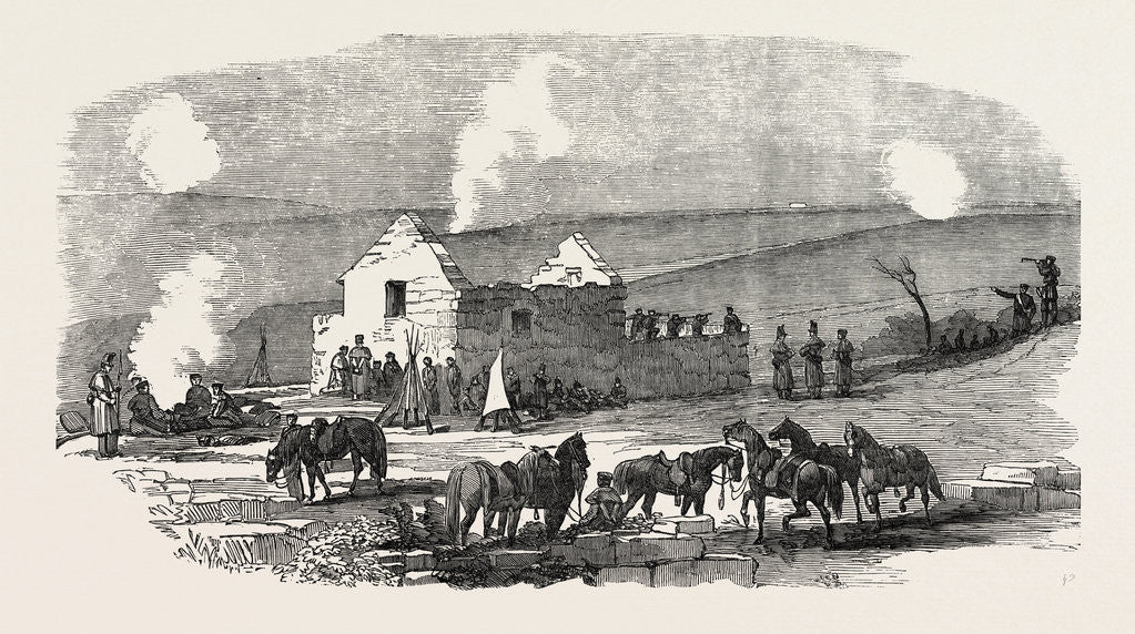 Detail of The Crimean War: Ruined Cottage Off Sebastopol 1854 by Anonymous