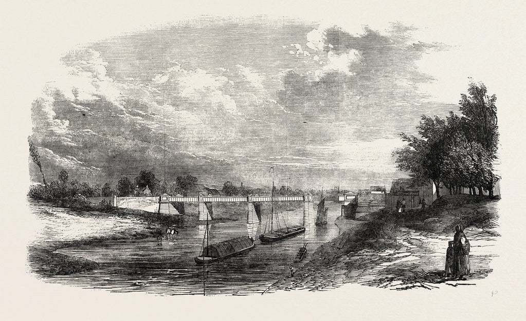 Detail of New Bridge Over the Severn at Upton 1854 by Anonymous