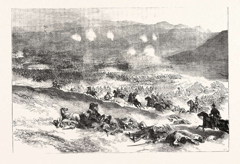 Detail of The Crimean War: The Action at Balaclava October 25. First Charge of Heavy Cavalry 1854 by Anonymous