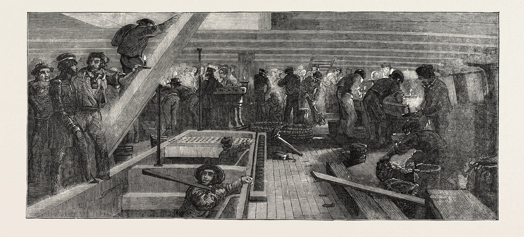 Detail of Fitting Out the Caesar Between Decks at Portsmouth UK 1854 by Anonymous