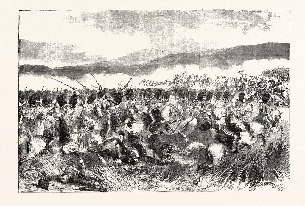Detail of The Crimean War: The Action at Balaclava: Charge of the Scots Greys October 25 1854 by Anonymous