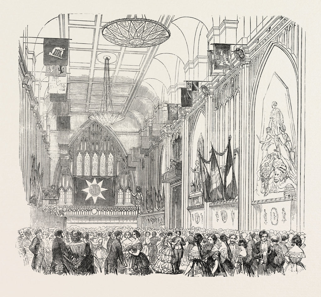 Detail of Ball at Guildhall in Aid of the Patriotic Fund London UK 1854 by Anonymous