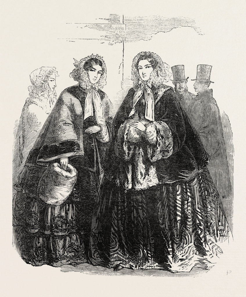 Detail of Paris Fashions for December 1854 by Anonymous