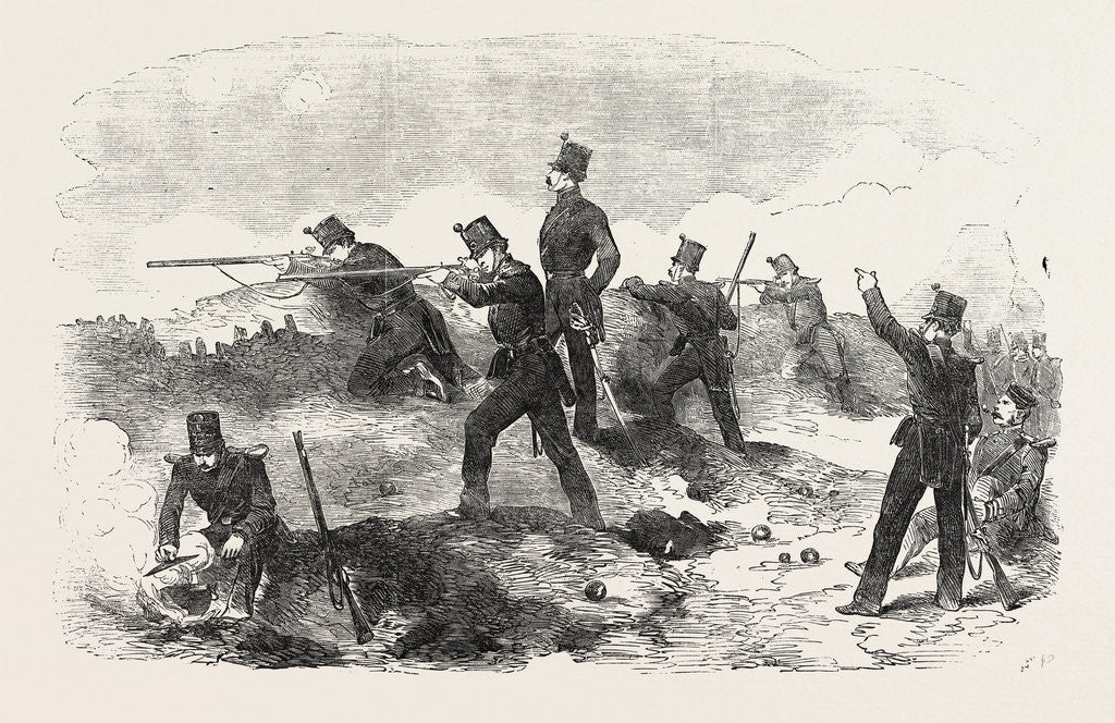 Detail of The Crimean War: The Siege of Sebastopol the Rifles in the Trenches 1854 by Anonymous