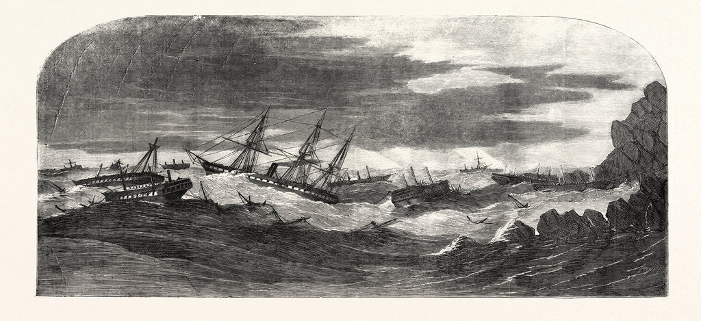 Detail of The Crimean War: The Hurricane in the Black Sea: Wrecks at Balaclava 1854 by Anonymous