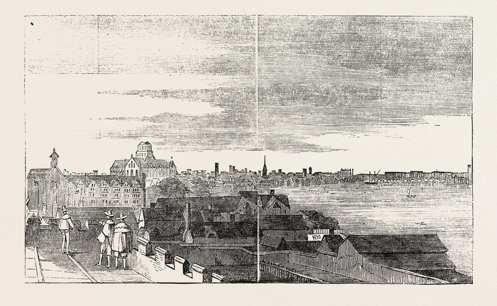 Detail of View of London from the Roof of Arundel House UK 1646 by Anonymous